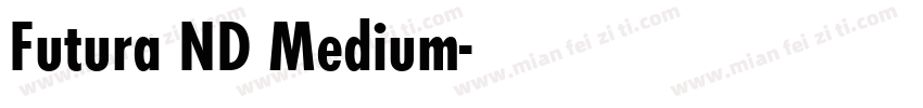 Futura ND Medium字体转换